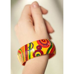 Pulseras de Madera Pintadas Ligeras, Joyería para Fiestas con Elegantes Brazaletes - Product Image 5