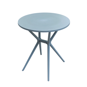 Mesa Redonda Minimalista de Metal para Exteriores con Patas Cruzadas, Diseño Resistente al Agua, Estilo Rústico, Plástico Thien My para Uso en Patio - Product Image 2