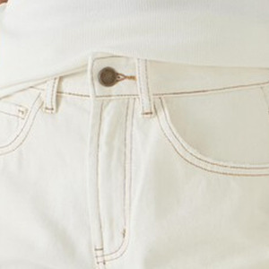 Women's <b>High</b> <b>Waist</b> Cut-Out Straight Leg Denim <b>Jean</b> <b>Shorts</b> Waterproof & Windproof Quick Dry 100% Cotton Light Wash Autumn - Product Image 5