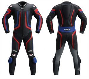 Traje de Carreras Personalizado para Hombre en Cuero Vacuno/Canguro, Mono de Una Pieza con Armadura de Nivel 2 CE, Hecho a Medida, Protección OEM - Product Image 1