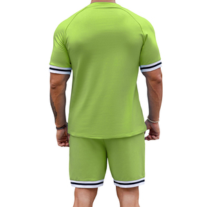 ชุดเซ็ตเสื้อยืดแขนสั้นและกางเกงขาสั้นลำลองสำหรับผู้ชาย รุ่น Wholesale Force 2 Win Summer ดีไซน์ทันสมัย สไตล์ High Street ชุด 2 ชิ้น ระบายอากาศได้ดี ผลิตจากผ้าฝ้ายฟลีซ 100% ทรงไหล่ตก - Product Image 5