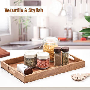 Plateau de petit-déjeuner en bois écologique, magnifiquement fabriqué à la main, avec finition polie, design multifonctionnel et charme moderne - Product Image 3