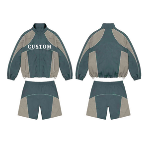 Ensemble deux pièces coupe-vent pour homme, avec logo personnalisé, en satin épais, respirant et résistant au vent, idéal pour l'hiver - Product Image 1