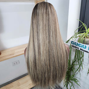 Perruque frontale de luxe 100 % vietnamienne de 30 pouces, couleur blonde méchée, cheveux humains bruts, produits capillaires naturels pour femmes noires - Product Image 4
