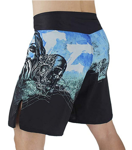 Custom logo jiu jitsu fight shorts mma short <b>grappling</b> shorts High Quality new MMA Shorts Sublimation 4-way Stretch Fight - Product Image 4