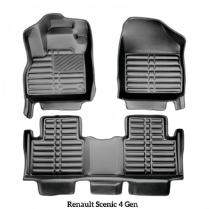 BORNSLLER Tapis de sol de voiture en cuir 5D sur mesure de luxe, épaisseur 5 mm, écologiques, antidérapants, noirs, pour Renault Captur 2 2020-<span class=keywords><strong>2023</strong></span> - Product Image 3