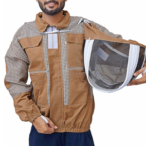 Pink Beekeeping Jacket with Hood Ventilated Mesh Panels Protective Honey Harvest <b>Suit</b> - Product Image 2
