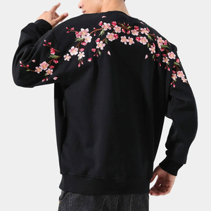เสื้อสเวตเชิ้ตคอกลมผ้าฝ้าย 100% แบบกำหนดเองสำหรับผู้ชาย พิมพ์ลายกราฟิกโลโก้ มีซับในด้านหน้า สำหรับฤดูหนาว ขายส่ง แบบเรียบง่าย สวมใส่สบาย - Product Image 4