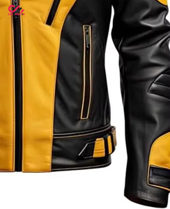 Chaqueta de Cuero Delgada para Hombre de Alta Calidad, Diseño Personalizado con Logotipo Frontal, Resistente al Viento y Transpirable, Superventas - Product Image 4