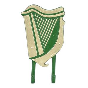 Ireland Harp <b>Wall</b> Mount Metal <b>Hooks</b> 3 <b>Hook</b> Vintage Style Coat <b>Rack</b> Decorative Home Accessory Door Mount Irish <b>Hooks</b> & Rails - Product Image 5