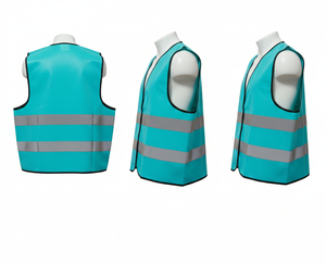 Chaleco de Seguridad de Poliéster de Alta Visibilidad, Colorido, ANSI Clase 1, Impermeable, con LED Intermitente, Transpirable, Fluorescente, Personalizable, Reflectante - Product Image 5
