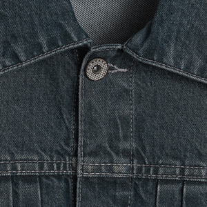Veste en jean décontractée pour homme 100% coton écologique lavable coupe-vent délavée aux enzymes/acides/à la pierre style vintage streetwear coupe classique - Product Image 3