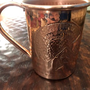 solid copper mug for kitchen and dining copper drinking mug for detox water <b>storage</b> traditional copper mug for drinking water - Product Image 3