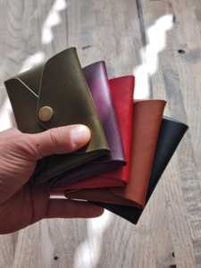 Genuine <b>Leather</b> Cash Envelope Portable Slim Design Custom Logo Multi-Function Easy to Carry Daily Use Unisex LCE-0066 - Product Image 1