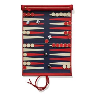 Ensemble de backgammon en cuir de luxe, portable, jeu de voyage fait main en daim, pour adultes, cadeaux, jeu de backgammon - Product Image 5