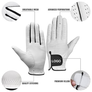 Gant de golf en cuir véritable blanc et rouge, main droite, antidérapant, à enfiler, unisexe, fabriqué au Pakistan, derniers gants de golf sportifs - Product Image 6