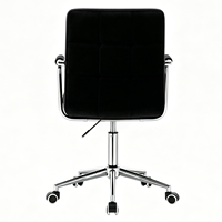 Chaise de bureau ergonomique moderne pivotante à 360 degrés, multifonctionnelle, revêtement en PU, métal chromé, hauteur réglable, couleur personnalisable