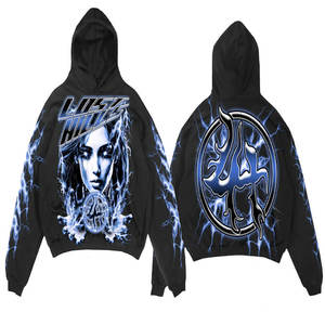 Sudadera con Capucha de Invierno de Alta Calidad con Diseño Gráfico Personalizado, Estilo Urbano, Oversize, 100% Algodón Felpa, Ecológica, Moderna y Estampada - Product Image 4