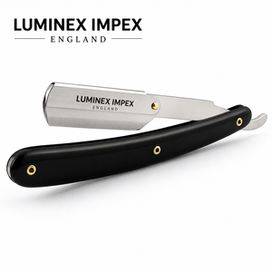 Navaja de Afeitar Recta Vintage Luminex Impex con Mango de Concha de Abulón y Acero al Carbono, Lista para Usar en Barberías y Salones - Product Image 6