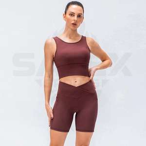 Fabricante OEM, Conjuntos Deportivos de Dos Piezas Hechos a Medida, Bra Deportivo de Cintura Alta para Gimnasio, Pantalones de Yoga Estampados para Mujer - Product Image 1