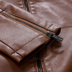 Men Genuine Leather <b>Jacket</b> Classic <b>Slim</b> <b>Fit</b> Casual Outerwear <b>Jacket</b> Winter Spring Style Men Stylish Leather <b>Jacket</b> - Product Image 4