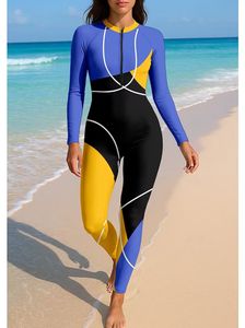 Traje de Baño de Protección Solar para Mujer, Traje de Buceo con Parches, UPF50+, Secado Rápido, Alta Elasticidad, Cierre Frontal, para Surf, Buceo, Snorkel, Verano - Product Image 5