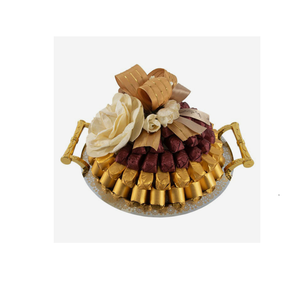 Plateau en laiton de qualité supérieure pour chocolats, organisateur de table pour mariage, vaisselle décorative, rangement pour chocolats et desserts - Product Image 3