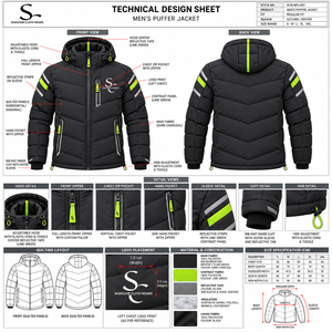 Veste matelassée imperméable à capuche unisexe personnalisée, vêtements d'hiver matelassés, fabricant de vêtements en gros OEM ODM, marque privée - Product Image 6
