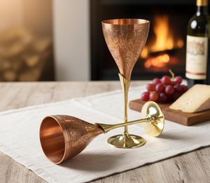Verre à boire en cuivre de qualité supérieure, finition rustique, fait main, tasse ayurvédique pour le stockage de l'eau, best-seller - Product Image 3