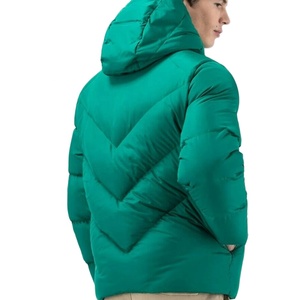 Veste bomber légère rembourrée en polyester pour homme, style vintage, pliable, pour l'entraînement, enduite, chaude pour l'hiver - Product Image 2