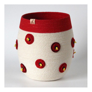 Decorative Eco-Friendly Rattan Jute Yarn Handwoven Natural Fiber <b>Storage</b> Basket Set Customizable Options for Living Room Bedroom - Product Image 1