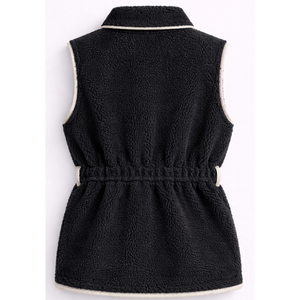 Chaleco de Mujer de Forro Polar Sherpa sin Mangas, Ligero, con Cremallera Frontal, Ribete en Contraste, Cortavientos, Ecológico, Cálido, Informal, para Uso Exterior - Product Image 2