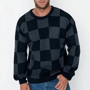 OEM ODM 100% Cotton / WOOL Breathable Anti-Pilling Custom Design Sweater Coat New <b>Men</b> Autumn Winter Fashion Solid WARM <b>Pullover</b> - Product Image 1