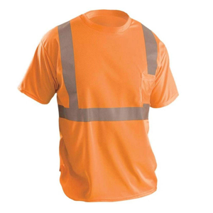 Camisetas de Trabajo de Manga Corta con Cinta Reflectante para Hombre, de Alta Visibilidad, para Seguridad en el Tráfico, Gran Venta de Verano - Product Image 1