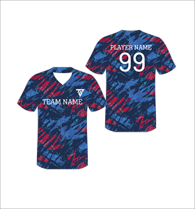 เสื้อเบสบอลแบบกำหนดเอง คอวี แขนสั้น ระบายเหงื่อได้ดี โพลีเอสเตอร์ พิมพ์ชื่อทีม ใส่ได้ทุกฤดู เสื้อผ้าผู้ชาย - Product Image 4