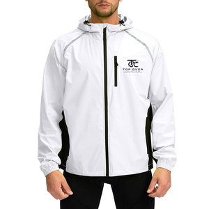 Veste de pluie pour homme, prix bas, best-seller, imperméable, coupe-vent, respirante, streetwear, avec fermeture éclair sur le devant - Product Image 1