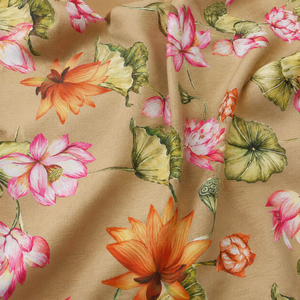Eco-Friendly Organic Combed Woven Floral Print Cotton Fabric Sheer Anti-Pill Lightweight for Dress Skirt <b>Shawl</b> Sewing - Product Image 3