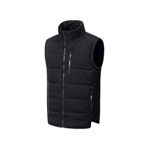 Gilet matelassé léger pour homme, col montant, fermeture éclair, coupe-vent, couleur unie, vêtement d'extérieur décontracté pour l'hiver - Product Image 5