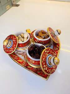 Pièce d'antiquité unique, plaque en marbre blanc et laiton, artisanale, en pierre naturelle - Product Image 4