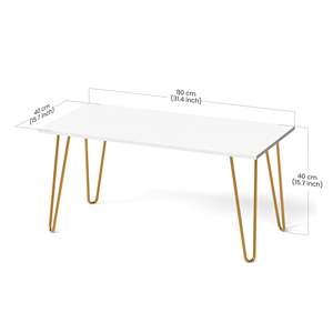 Mesa de Centro Rectangular Minimalista Mayrite, Fabricada en Metal con Superficie Laminada - Product Image 4