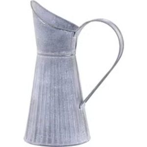 Jarra de Metal Estilo Antiguo para Flores, Galvanizada en Zinc, para Arreglos Florales Artificiales, Decorativa para el Hogar - Product Image 1