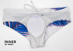 Calzoncillos estilo safari de tiro medio para hombre, con frente a cuadros turquesa, 100% poliéster, cierre con cordón, a prueba de viento, transpirables, tipo bikini. - Product Image 6