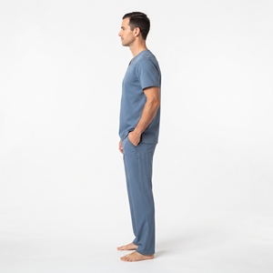 Uniforme Médico para Hombre, Conjunto de Blusa con Cuello en V y Pantalones Cargo, Ligero y Elástico, para Enfermeros, Doctores y Hospitales - Product Image 4
