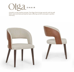 Chaise de salle à manger moderne MUTLU PARTNERS, rembourrée et capitonnée en tissu, pour restaurants et hôtels, pieds en bois, mobilier de salle à manger commercial - Product Image 1