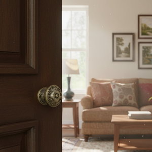 Heavy Duty Solid Brass <b>Door</b> <b>Knob</b> Antique Finish | Classic Vintage Main <b>Door</b> Handle | Premium Entrance Hardware for Home Decor - Product Image 3