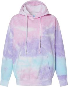 Sweat-shirt à capuche pour homme en coton 100% avec personnalisation des couleurs pastel, style tie-dye, marque privée - Product Image 3