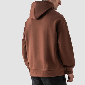 Pull-over ample tendance pour homme, sweat à capuche de qualité supérieure, logo personnalisé imprimé, couleur unie, mélange de coton, collection 2025 - Product Image 5