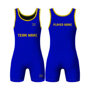 Men's Breathable Sublimated Wrestling Singlet Anti-Slip Leg Grippers 2026 Custom Digital Print Sports Uniform USA 2026 - Product Image 1