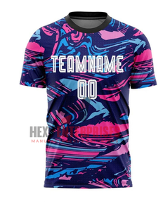 Maillot de football personnalisé sublimé pour homme – Nom d'équipe personnalisé – 100 % polyester – Évacuation de l'humidité – Manches courtes – Taille élastique – Haute performance - Product Image 3