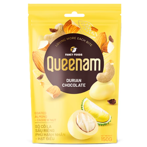 Prix de Gros Fabrication OEM/ODM Dragées au Chocolat HALAL Chocolat au Durian enrobé d'amandes et de noix de cajou 150G Snacks Fournisseur Exportateur - Product Image 1